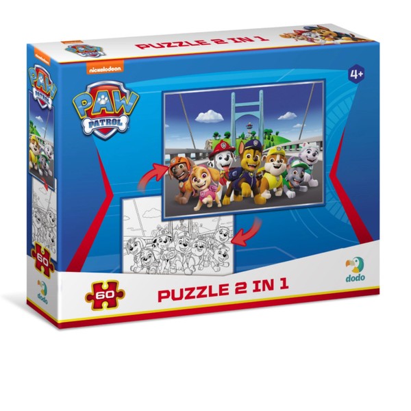 4823115905543 Puzzle 60 ElementóW Do UkłAdania I Kolorowania. Psi Patrol 2 Dodo-image