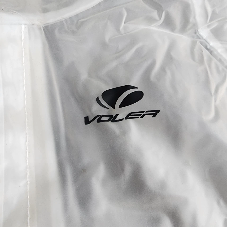 VINTAGE Voler Cycling Jacket L Raincoat Unisex Clear Translucent Windbreaker - Image 3 of 4