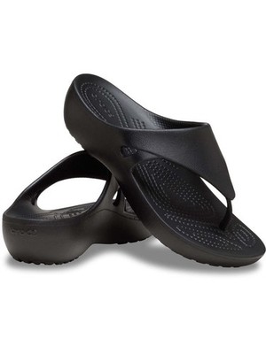 Crocs Kadee Wedge Flip Black Flip Flop Sandals. Sz 9. NWT!