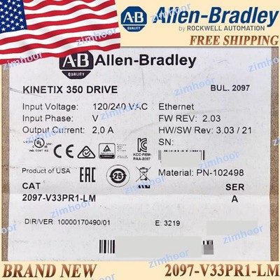 Factory Sealed AB 2097-V33PR1-LM/A Kinetix 350 500W ServoDrive 2097V33PR1LM serA