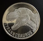 Tyrannosaurus Coin 1 Troy Oz .999 Fine Silver Round