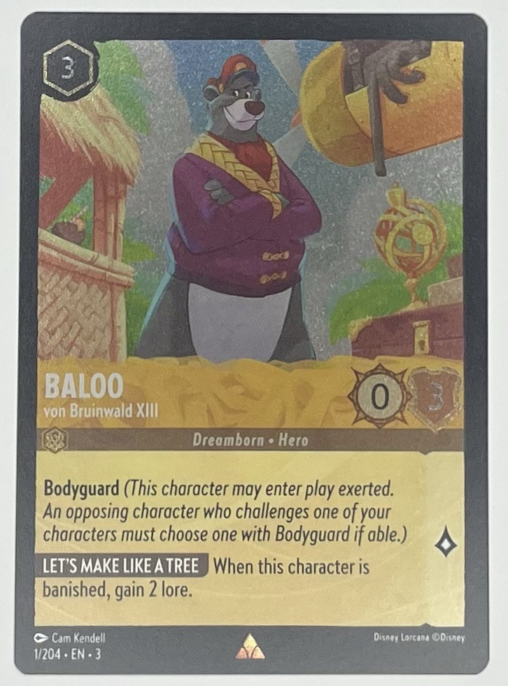 Baloo von Bruinwald XIII 1/204 Cold Foil Inklands Disney Lorcana NM