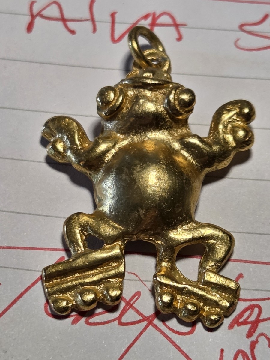 Alva Studios Frog Pendant 1950s-1960s Gold-tone