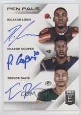 2016 Donruss Elite Pen Pals Triples Ricardo Louis Pharoh Cooper Auto n0c