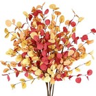 6 Pcs Artificial Eucalyptus Stems Fall Decorations for Home Fall Eucalyptus