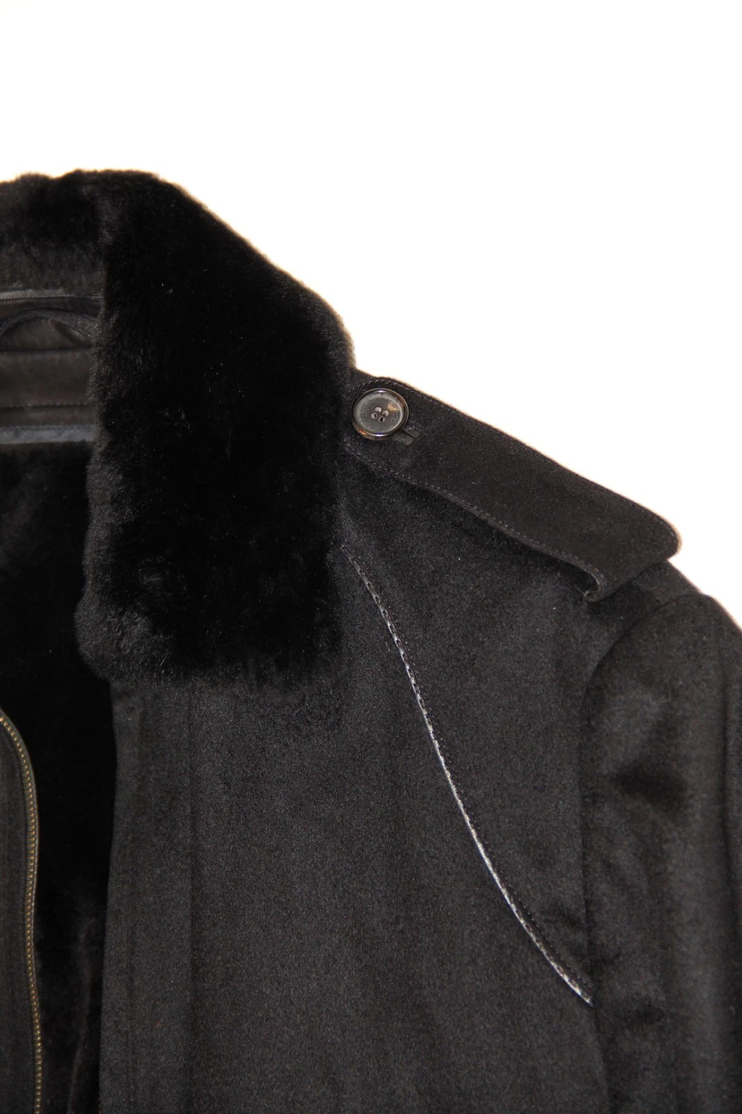 $12.995 Brioni 100% Pure Cashmere nutria fur jacket. Size 50 image 9