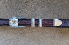 RARE James Reid Sterling 18k Ranger GAUCHO 4 pc Buckle Set Pinto Ranch Belt 44