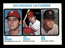 1973 Topps #613 Bob Boone/Skip Jutze/Mike Ivie Rookie Catchers EX+ X3164745