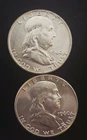 [LOT OF 2] 1960-P FRANKLIN HALF DOLLAR 90% SILVER 50¢ PHILADELPHIA