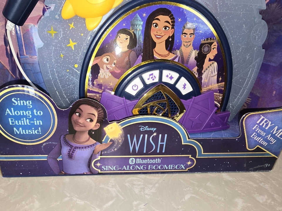 DISNEY WISH SING-ALONG BOOMBOX. SING ALONG TO BUILT MUSIC OR CONNECT BLUETOOTH - Image 2 of 4