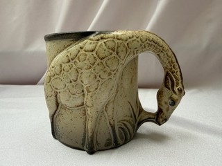 John Buck Vintage Studio Keramik Becher Giraffe Japan