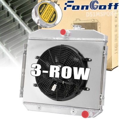 3 Row Radiator Shroud Fan For 1955 1956 1957 Chevy Bel Air Nomad Del Ray L6 3.8L