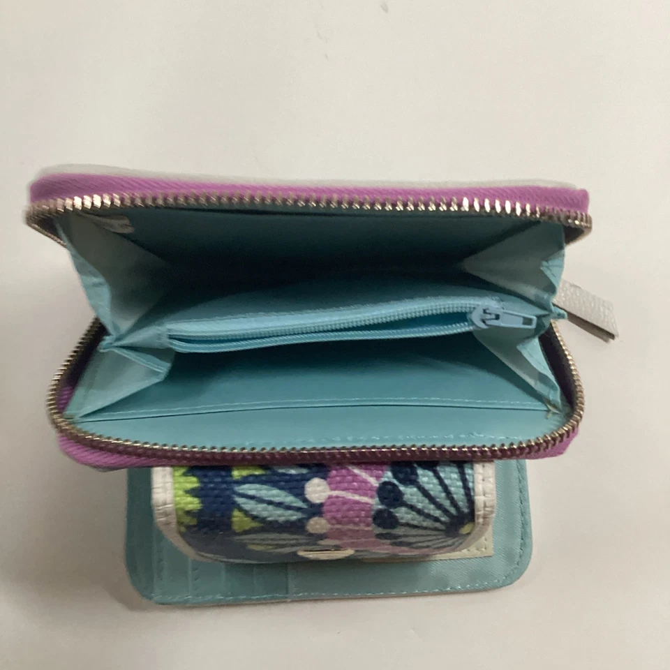 Spartina 449 Daufuskie Island 钱包亚麻皮革拉链圆形卡扣佩斯利印花 — 第 4/4 张图片