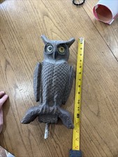Vintage Swisher Soules Decatur IL Paper Mache Double Face 1 Glass Eye Owl Decoy