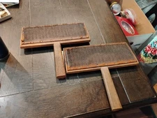 2 WATSON WILLIAMS OLD WHITEMORE #8 WOOL CARDS COMBS LEICESTER, MASSACHUSETTS B3