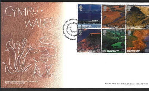GB 2004 WALES SET on UNADDRESSED FIRST DAY COVER