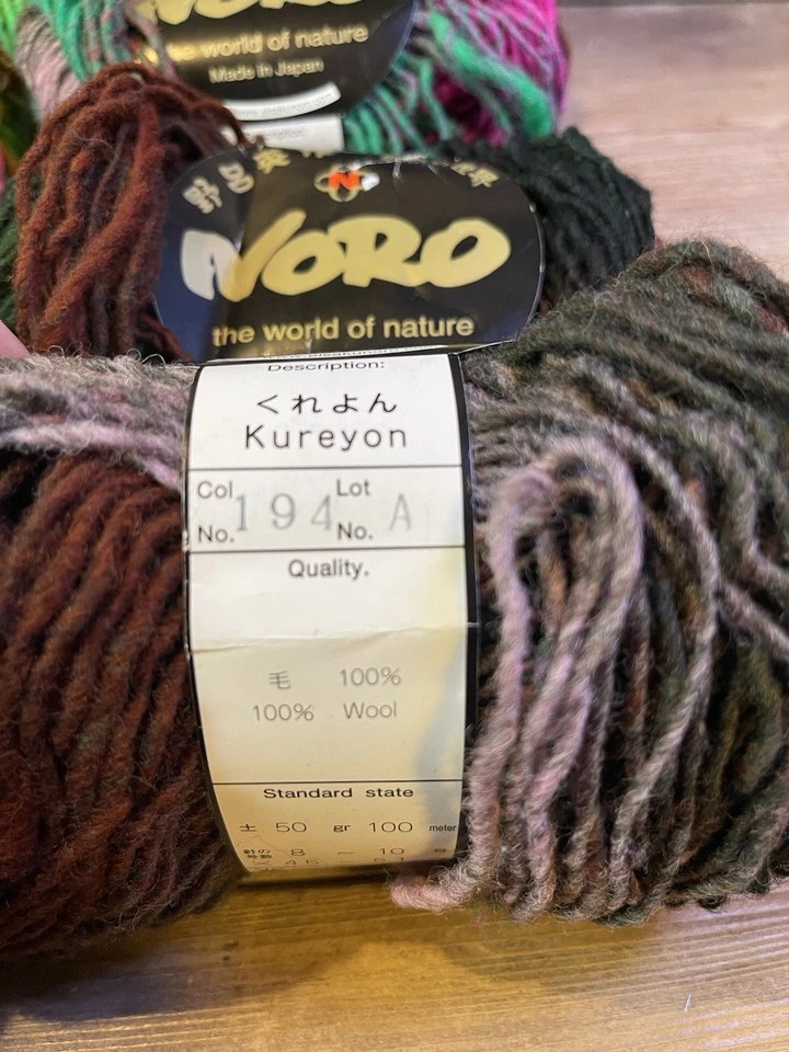 Noro Kureyon 100% Wool Medium Yarn Multi Lot of 10 Skeins For Knitting - Image 4 of 4