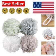 Shower Pouf Collection - 4 Luxurious Loofahs with Rich Foaming Abilities