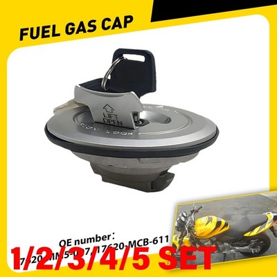 Fuel Gas Tank Cap w/Key For Honda VTX1800 N1 N2 N3 R1 R2 R3 17620-MM5-007 1-5SET