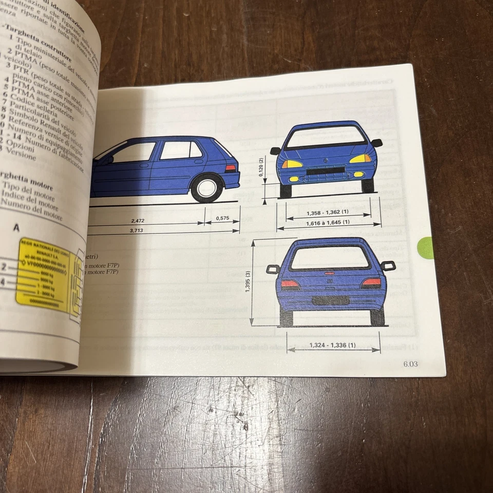 Renault Clio Uso E Manutenzione 1996 - Immagine 3 di 4
