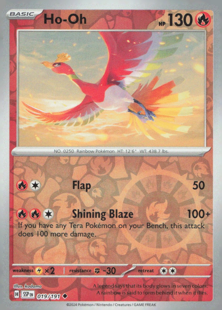 Ho-Oh Uncommon SV08: Surging Sparks 019/191 NM