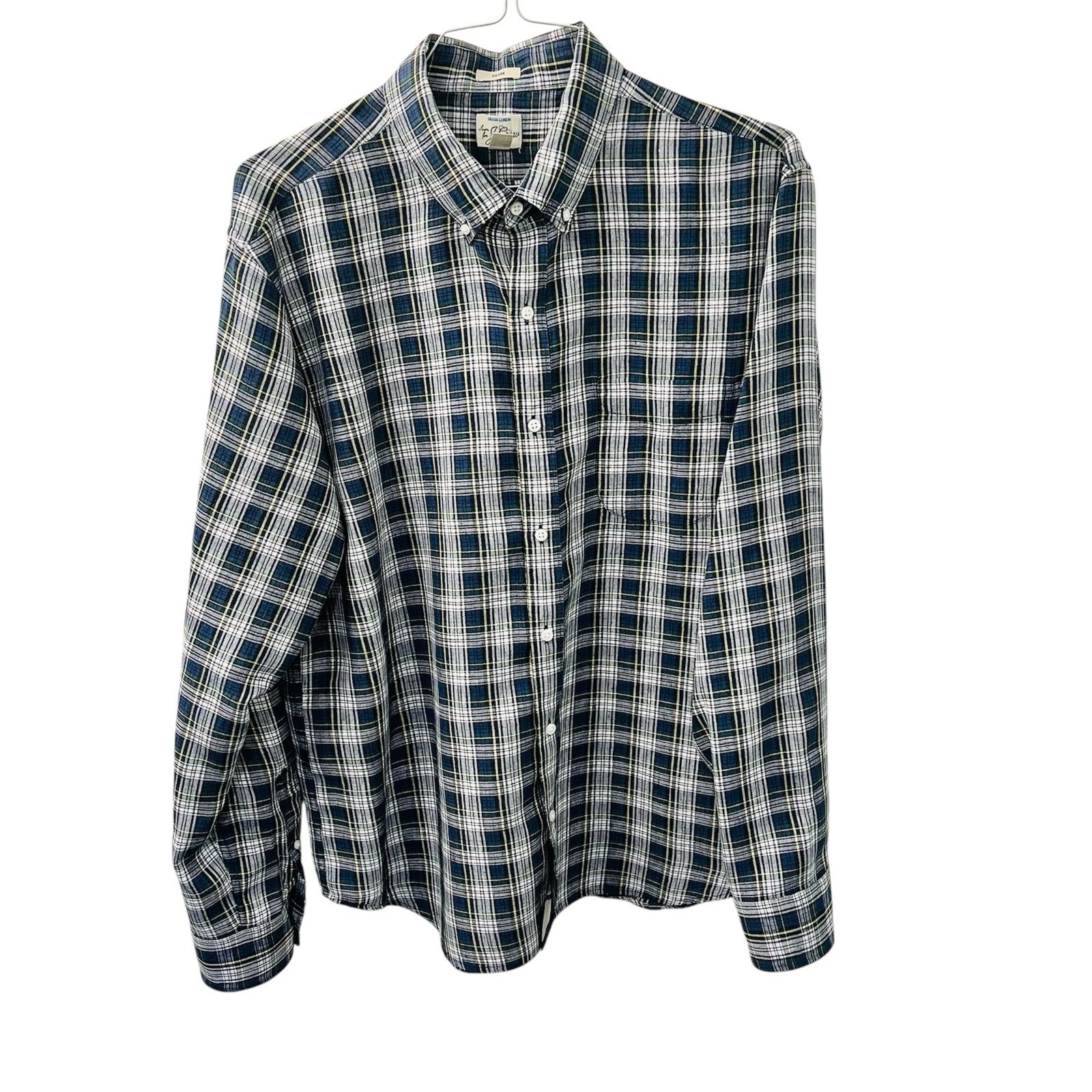 J. CREW Plaid Baird McNutt Irish Linen Long Sleeve Button Down Shirt XL Slim
Opens in a new window o