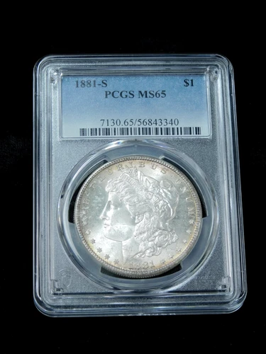 1881-S $1 Morgan Silver Dollar - PCGS MS65
