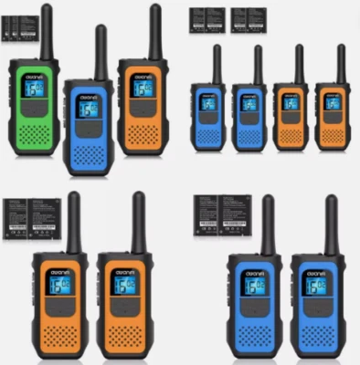 AWANFI Walkie Talkie Set Long Range Distance Headset Kids PRM 16CH Rechargeable Radio