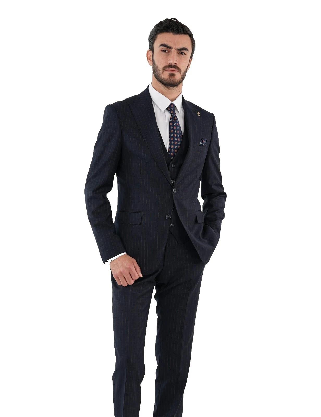 Trajes y blazers a rayas viscosa para hombre
