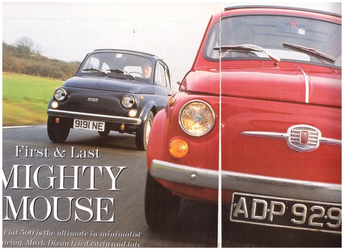 3 LOT Original Vintage Fiat 500, Multiple-Page Magazine Articles - All UK issue - Picture 2 of 3
