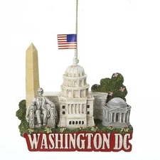US City Travel Washington DC Iconic Landmarks Christmas Ornament C7294DC New