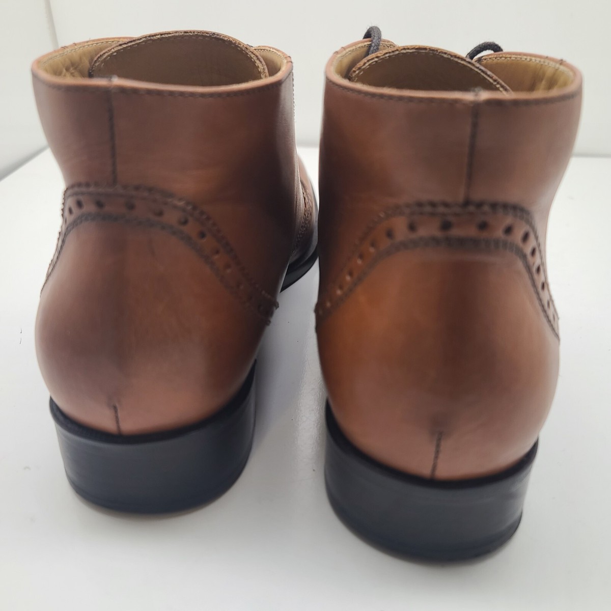 Paul Fredrick Men Grey Leather Chukka Boots Vibram Sole Made in Italy PFS210 8.5 Men main image 3