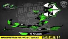 KIT DÉCO / DECAL KIT JET SKI KAWASAKI ULTRA 250-260-300-310-LX - MONSTER GREEN
