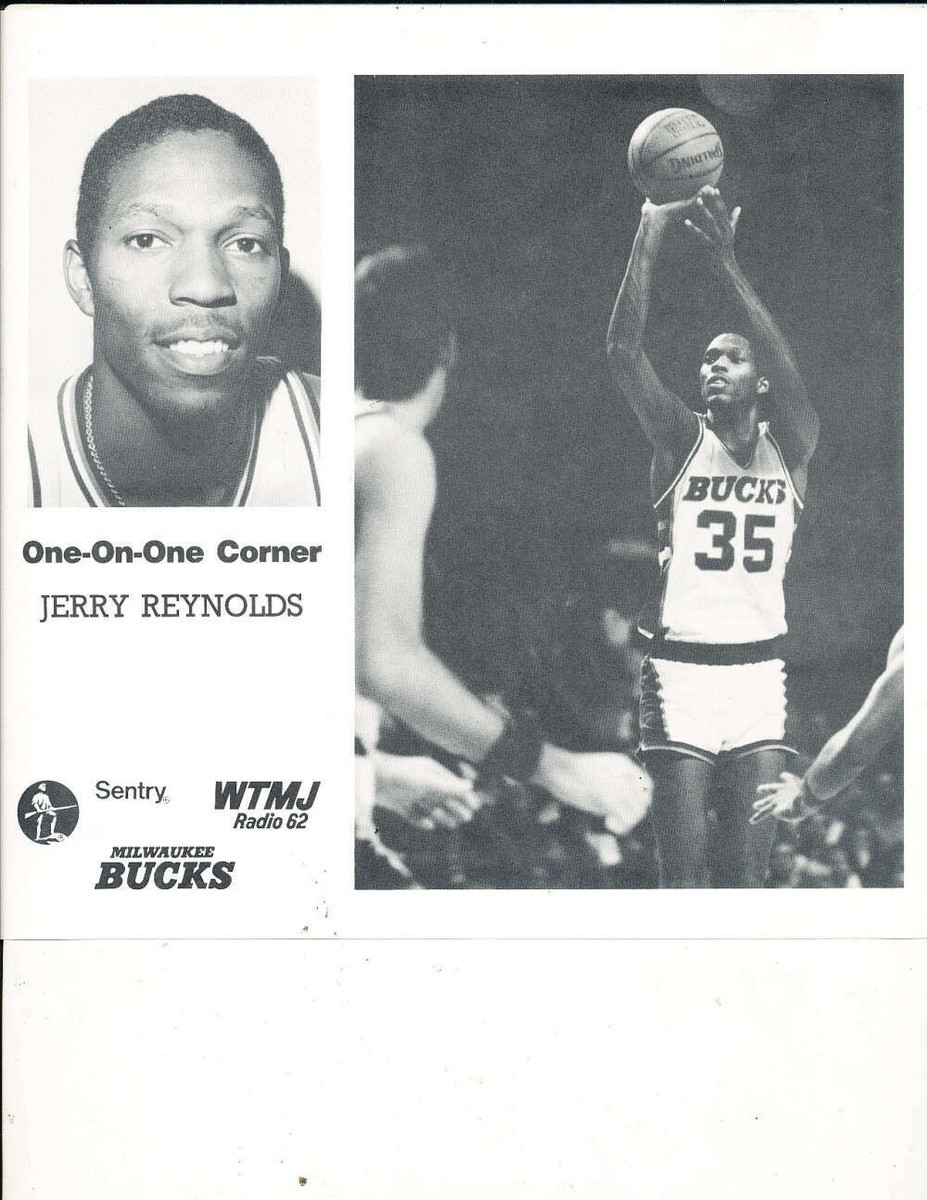 1985 Sentry Jerry Reynolds Milwaukee Bucks Team issue card