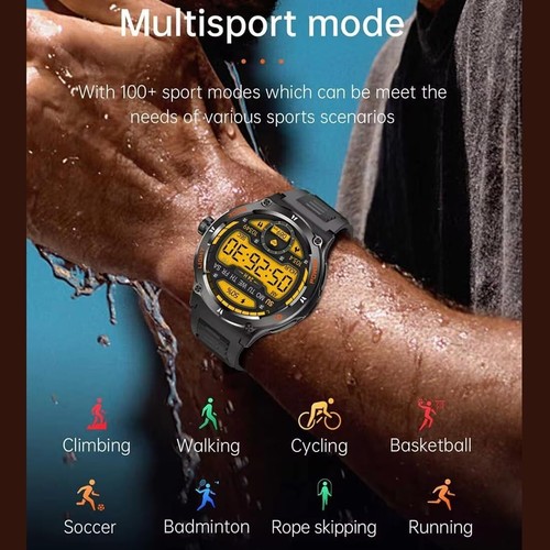 Smartwatch LED Flashlight Fitness Sports Tracker Watch 3ATM Waterproof Men Women - Picture 3 of 8