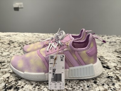 ADIDAS HQ6184 NMD_R1 JR'S (Medium) Lilac/White/Lilac Mesh Running Shoes