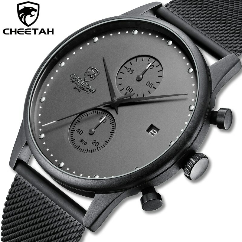メンズウェア Black Watch Collared Snead Quartz Watch For Men