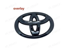 Overlay ! Gloss Black out Front Grille Emblem Badge for 2022 2023 2024 Tundra