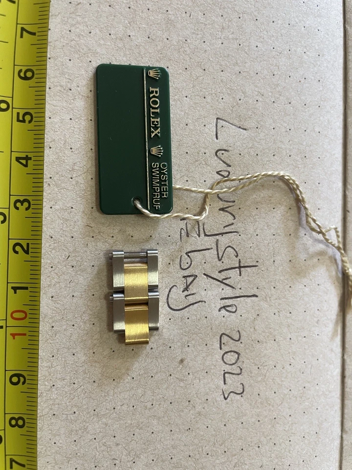 ROLEX SUÍÇO GENUÍNO 179313 SÓLIDO 18K. LÍNQUIA DE PULSEIRA DE RELÓGIO FEMININO OURO MACIÇO E AÇO - Imagem 4 de 4