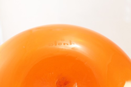 Mid-Century Blenko Tangerine Glass Decanter Wayne Husted Design - Picture 7 of 18
