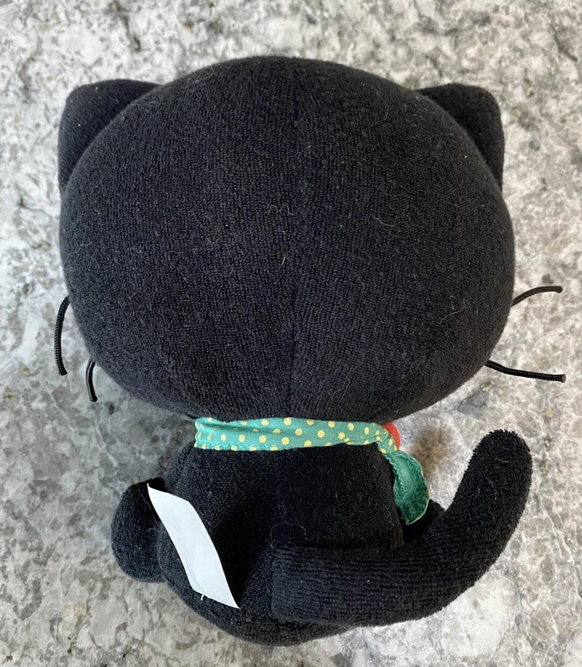Rare 2006 Nakajima Sanrio Chococat Plush with Flower & Polka Dots! 7” - 8” - Image 2 of 3