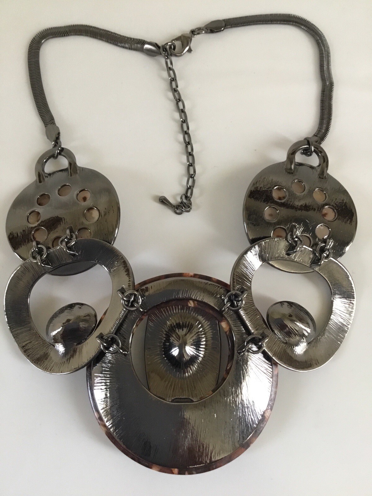 Circular Statement Necklace Rhinestones  Acrylic … - image 2