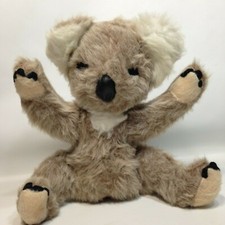 Knickerbocker Koala Bear Plush Animals of Distinction Furry Grey Vintage 12" Toy