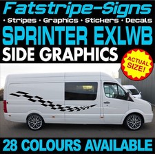 to fit MERCEDES SPRINTER EXLWB GRAPHICS STICKERS STRIPES CAMPER VAN MOTORHOME
