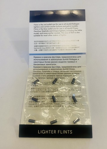 NEW Dunhill BLUE Flints For UNIQUE Lighters, Package 9 Flints