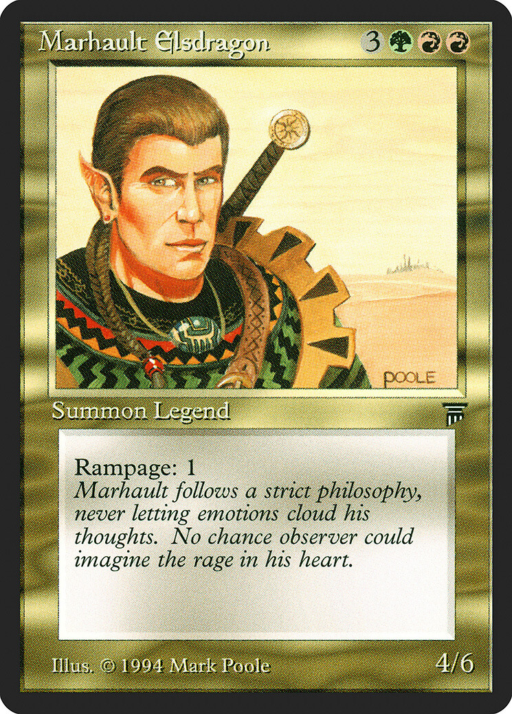 Marhault Elsdragon Legends HEAVILY PLD Uncommon MAGIC GATHERING CARD ABUGames