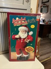 Vtg Jingle Bell Rock Santa Claus Christmas Animated Singing Dancing Very Nice