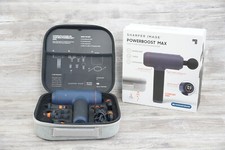 Sharper Image Powerboost Max Massage Gun - 6 Attachments, 7 Speeds, Quiet Mot...