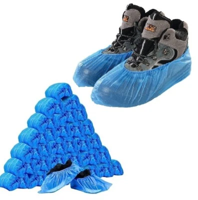 2YOU Disposable Shoe Covers Overshoe Protector Waterproof Reusable Mud Rain Blue 100x