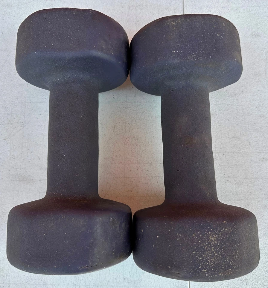 Par de mancuernas recubiertas de goma Weider de 12 lb, 24 lb en total Foto 2 de 4